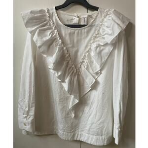 Anthropologie Guest Editor Ruffles Blouse Top